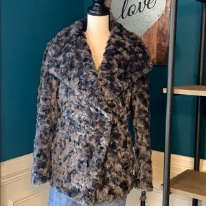 NWT T Tahari Faux Fur Reversible Jacket - Size S